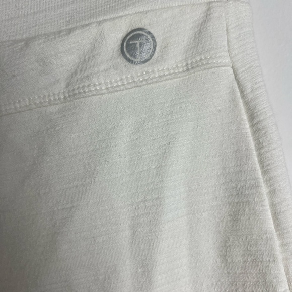T By Talbots XL Cream UPF 50+ Cotton Modal Blend Long Shorts Elastic Waist Beach - Picture 6 of 8